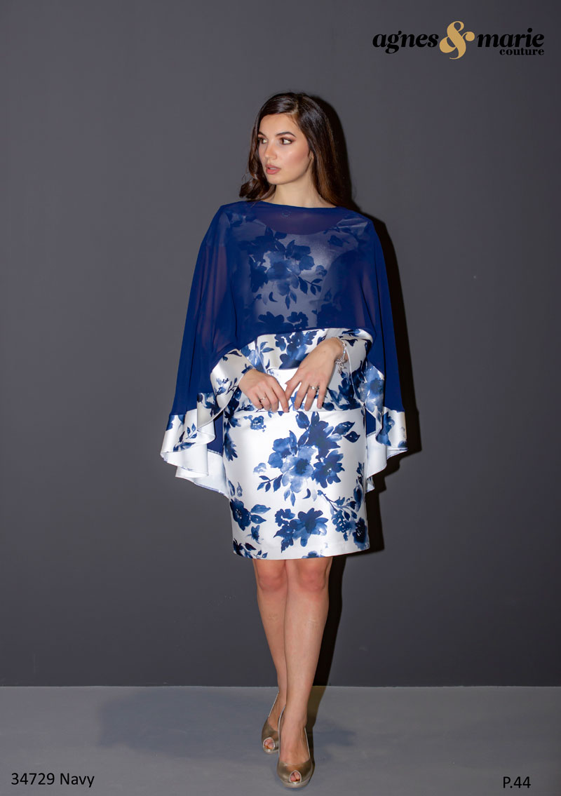 Produto: 34729 NAVY, Categoria: Vestidos de Cerimónia, Ano: 2023, Marca Agnes & Marie