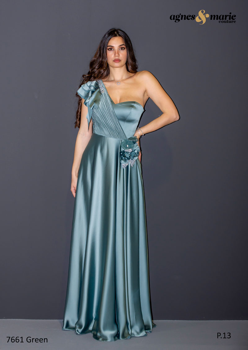  Produto: 7661 GREEN, Categoria: Vestidos de Cerimónia, Ano: 2023, Marca agnes-marie